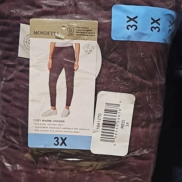 Mondetta Jogger Cozy Warm Side Pockets Recycled Fabric wine tasting Wome… - Picture 1 of 2